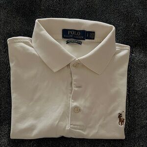 Polo by Ralph Lauren White Boys Polo Shirt with Embroidered Pony